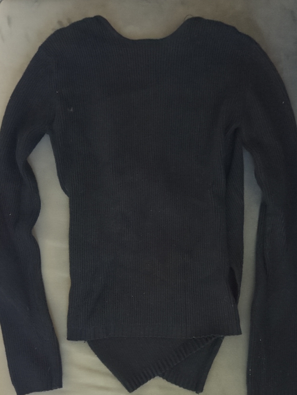 lululemon athletica Black Ribbed Reversible Sweater
